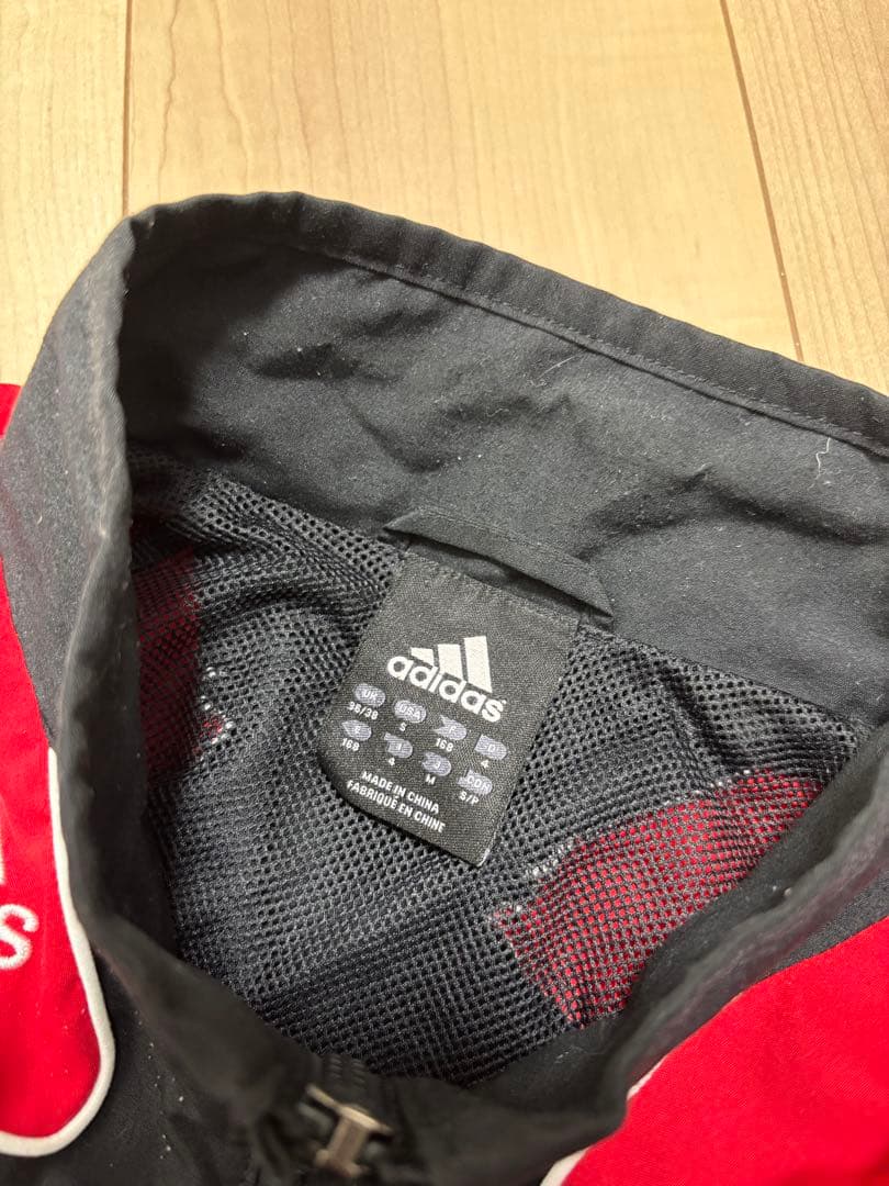 90s 菅田将暉着　ACミラン adidas ウィンドブレーカー 黒/赤