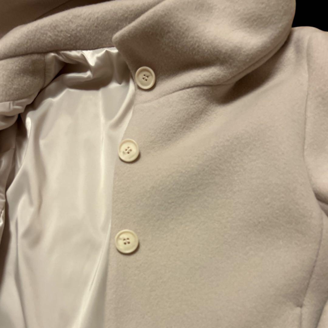 今季 クードシャンス ボリューム衿 ショートウール混コート 36