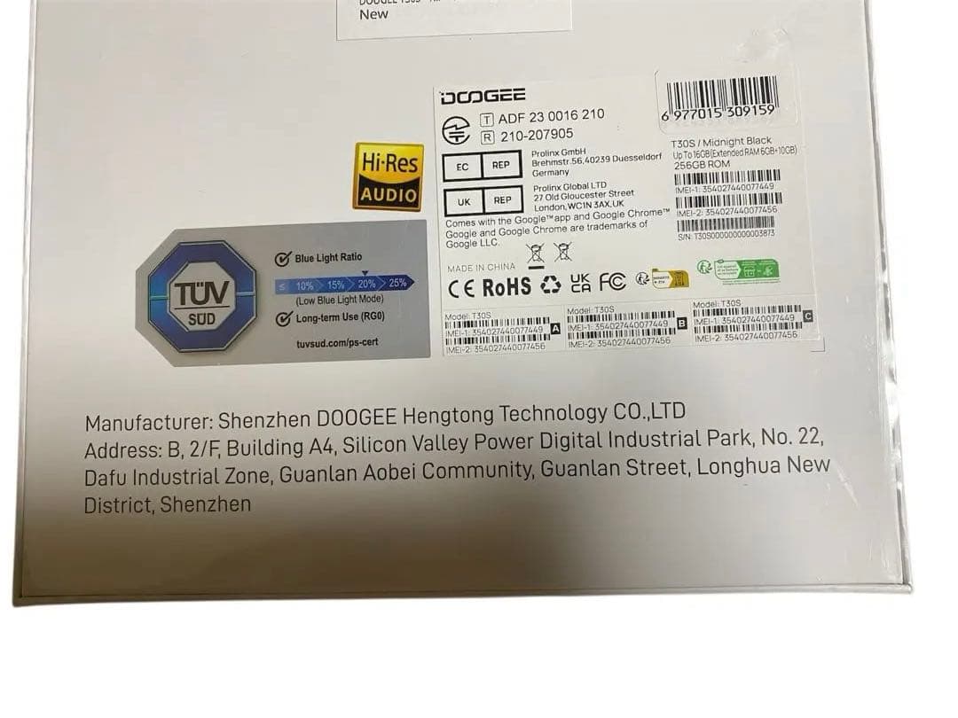 新品 DOOGEE T30S Android タブレット 11インチSIMフリー