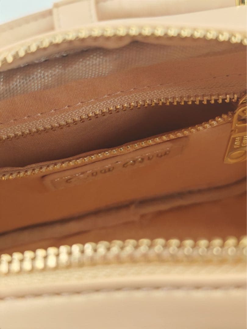 【お値下げ】MIU MIU ミニボストン キルティング ベージュ ゴールド金具