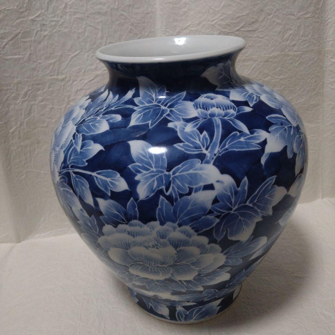 有田焼　肥前峯右衛門 作　花瓶　陶器