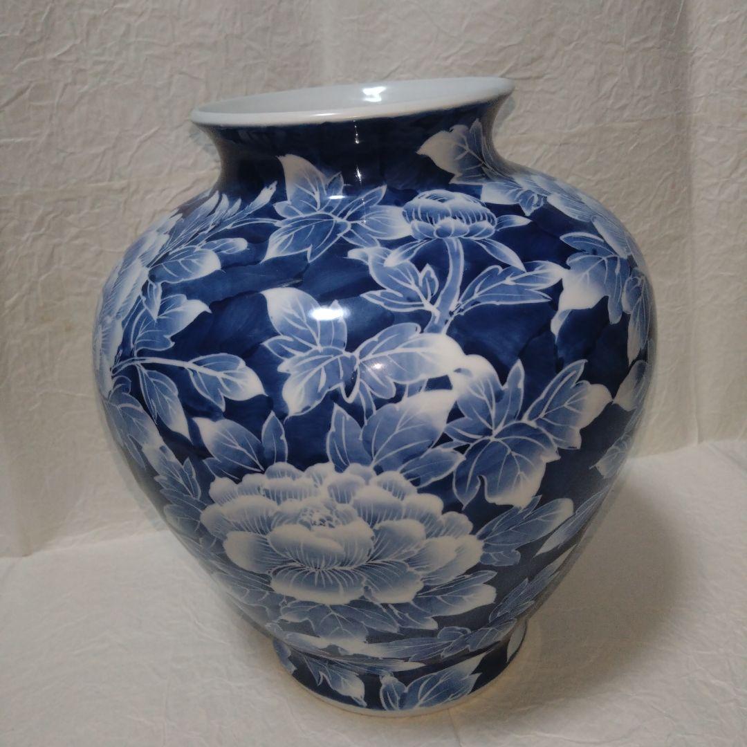 有田焼　肥前峯右衛門 作　花瓶　陶器