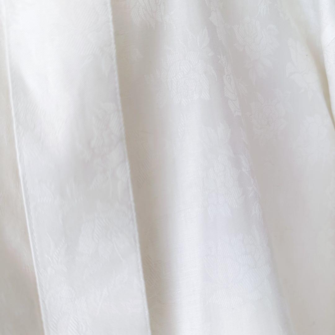 Dior ディオール / 花柄 ジャカード 比翼 シャツ M 白 刺繍