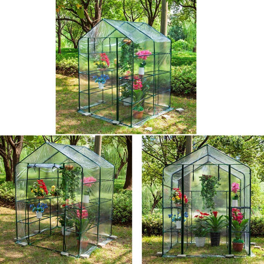 大型PVC温室 143x143x195cm、耐荷重8kg/棚