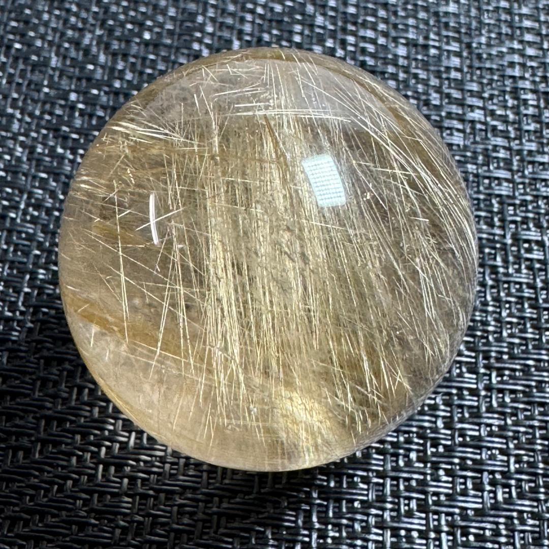 金運アップ◇ゴールドルチルクォーツ◇丸玉　約39.1㎜