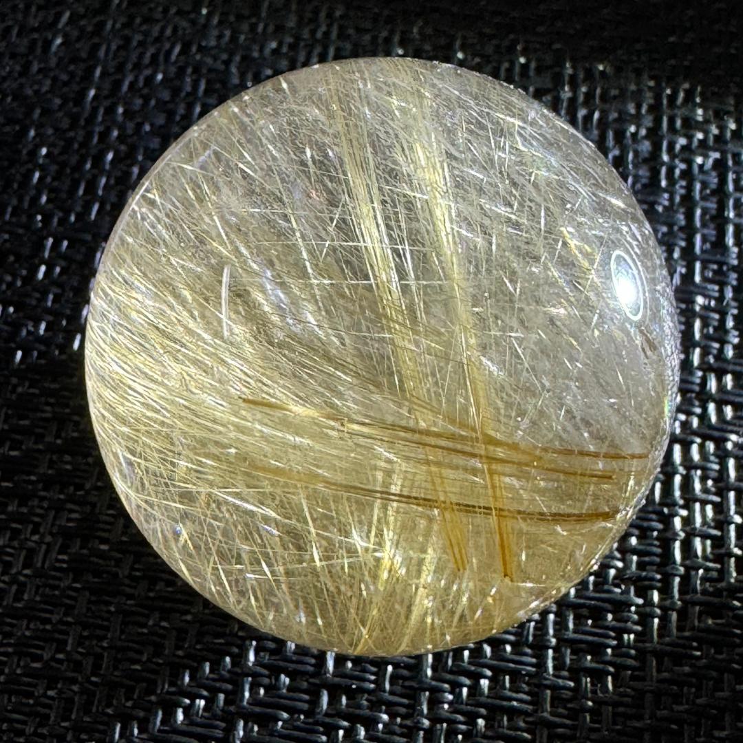 金運アップ◇ゴールドルチルクォーツ◇丸玉　約39.1㎜