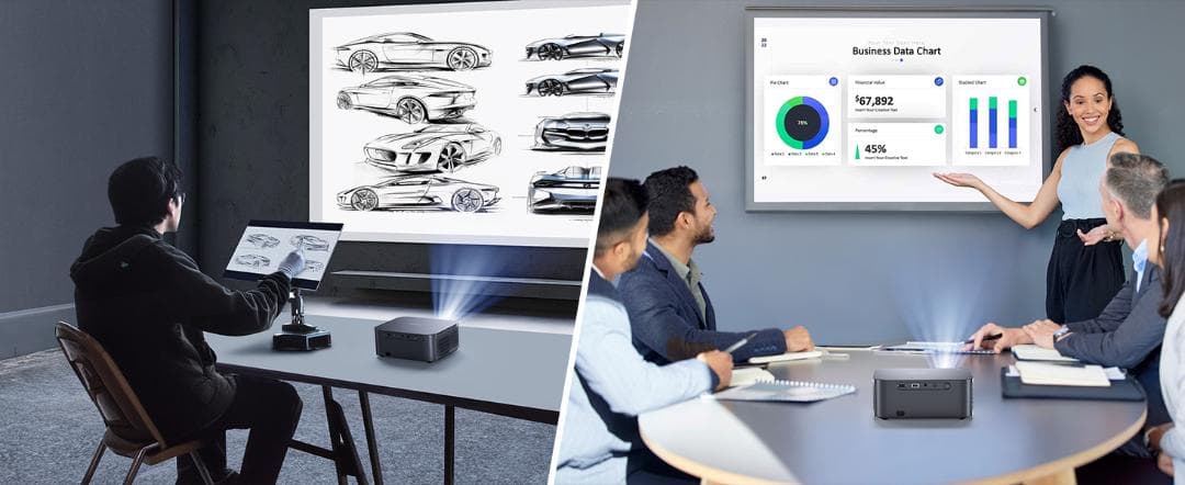 プロジェクター 小型 天井投影 800ASNI 高輝度 1080P 4K対応