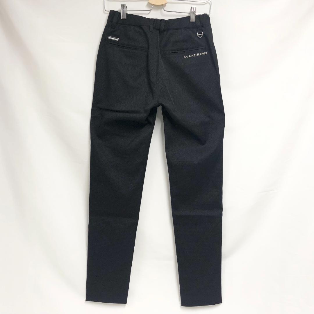 ○★新品未使用　St ANDREWS　ドビーストレッチクロップドパンツ　S　黒