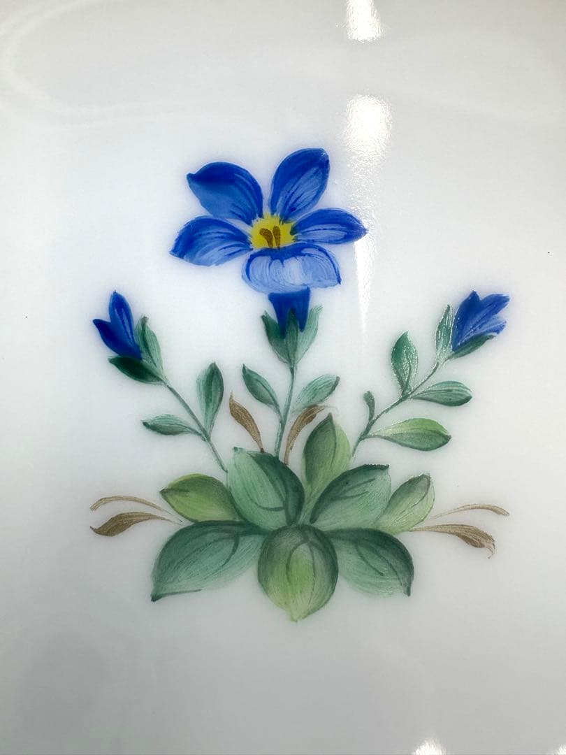 未使用保管品　アウガルテン フラワー 絵変り金彩 ミニプレート 小皿豆皿　7枚