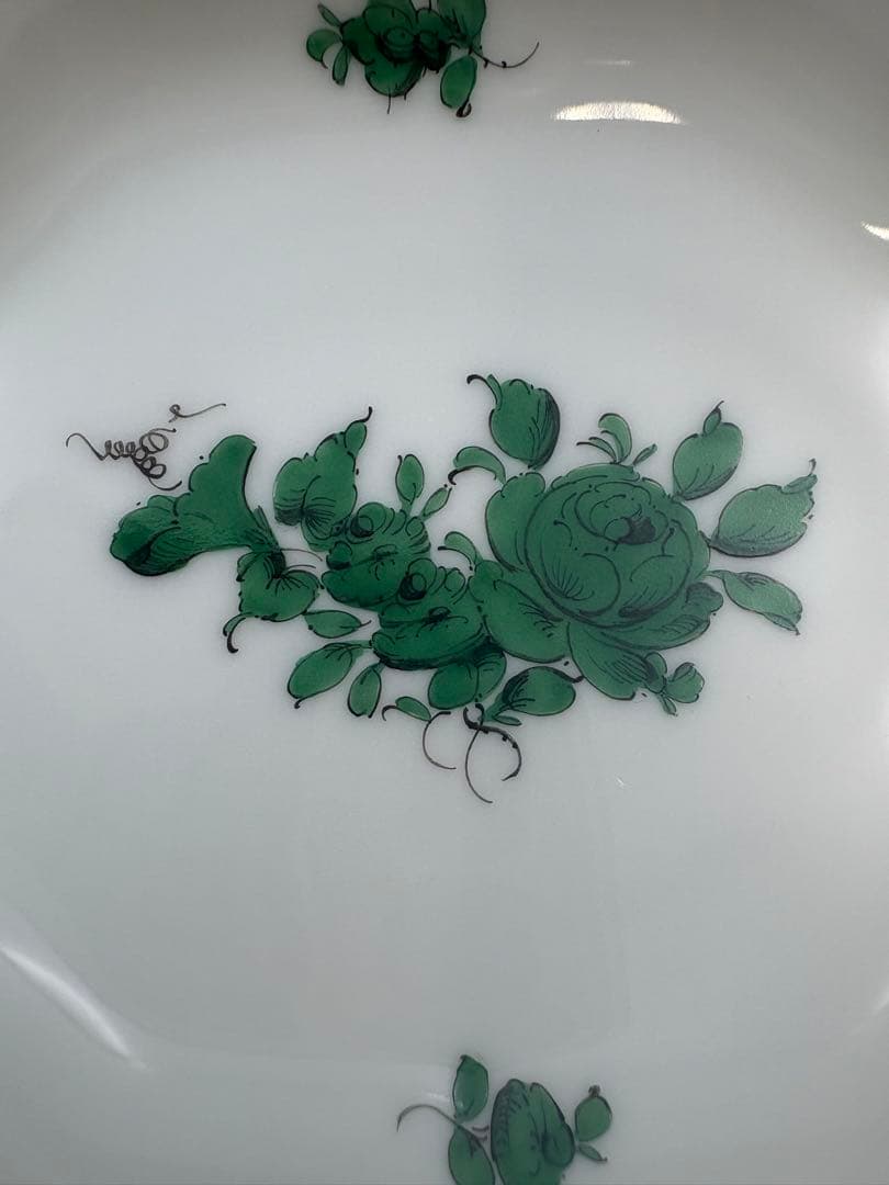 未使用保管品　アウガルテン フラワー 絵変り金彩 ミニプレート 小皿豆皿　7枚