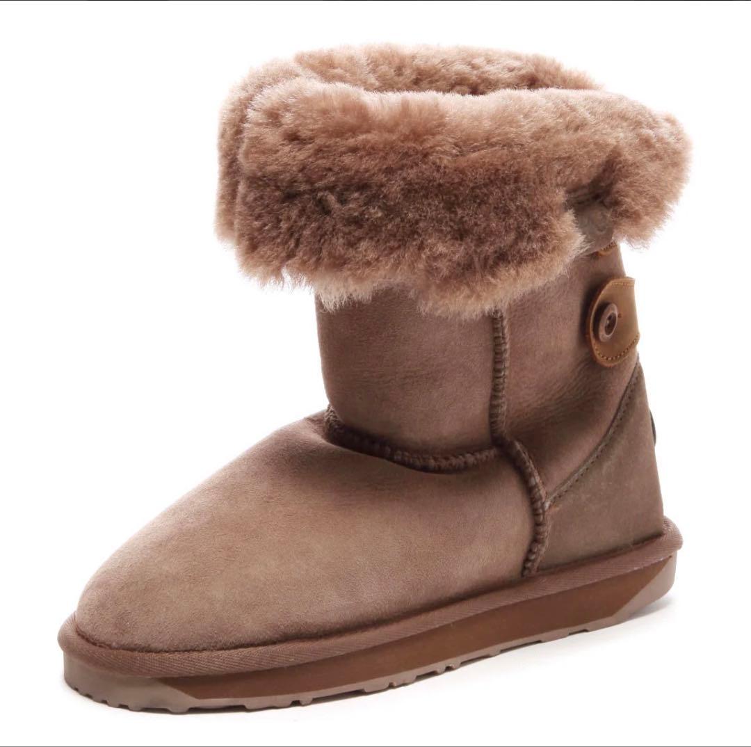 新品 エミューオーストラリア EMU ムートンブーツ 26 ベージュ ミドル丈