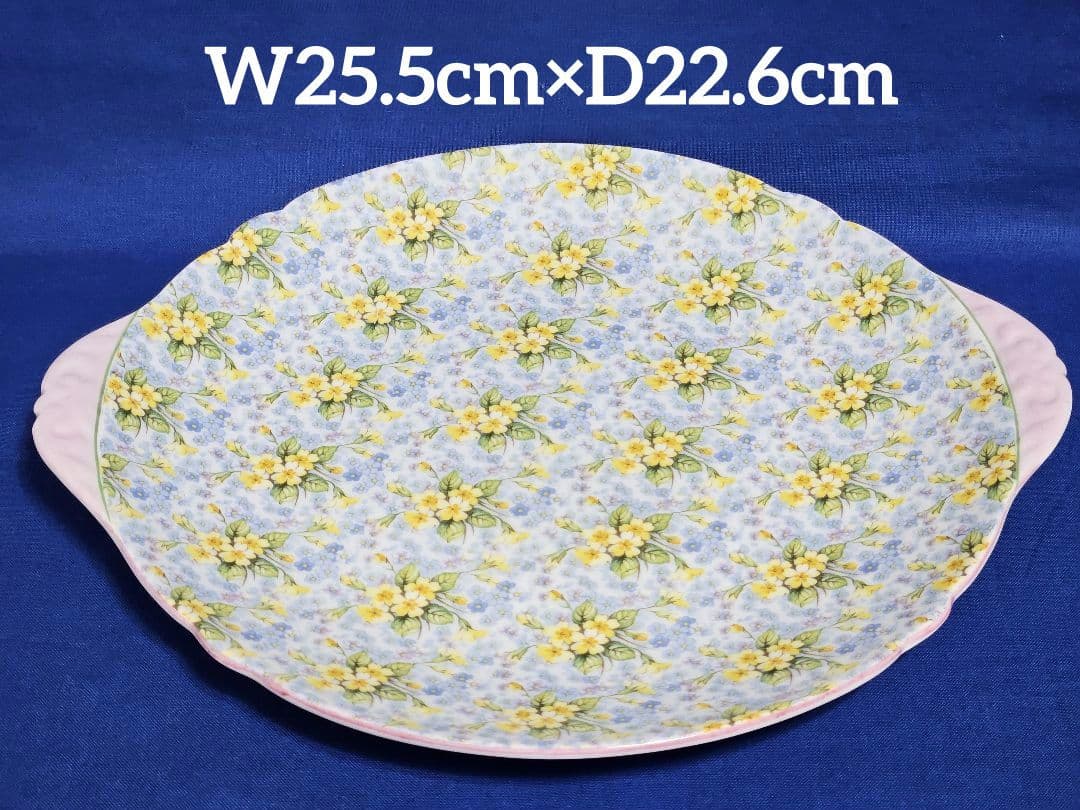 美品 Shelley Primrose プリムローズ チンツ ラウンド ケーキ皿