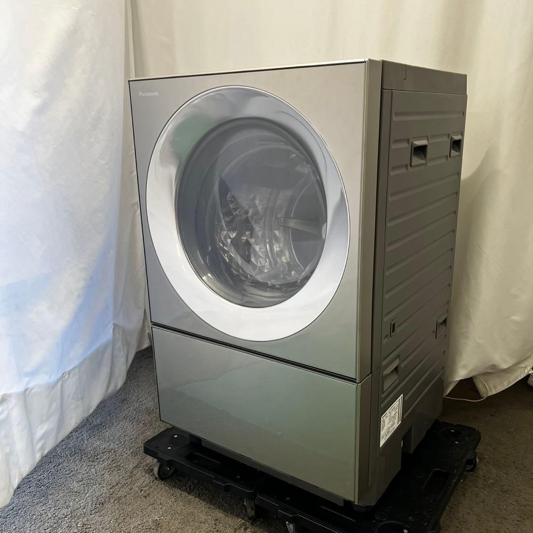 135⭕️ドラム式洗濯機　パナソニック　大容量　10キロ　キューブル　黒　設置無料