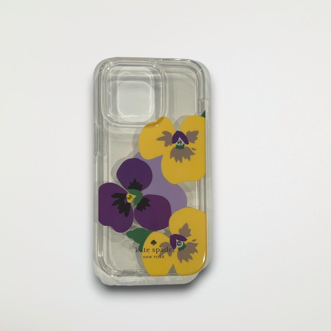 ☆美品☆ iPhone14ProケースKATE SPADE クリア KA543
