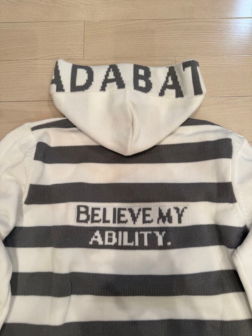 adabat アダバット 白 ボーダー パーカー ♡