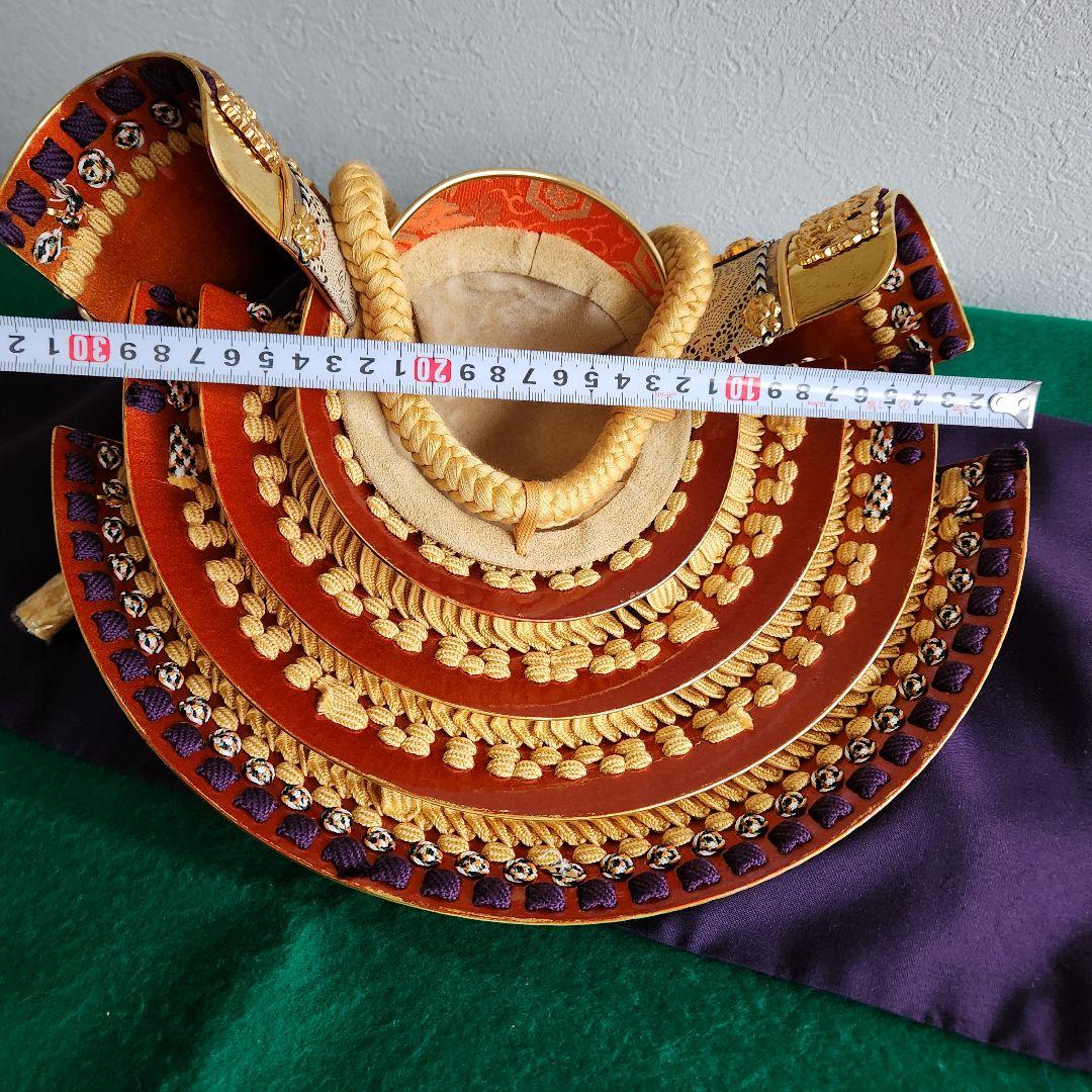 平安道斎兜飾り　純金箔押し　本金鍍金　五月人形　端午の節句　通商産業大臣賞受賞