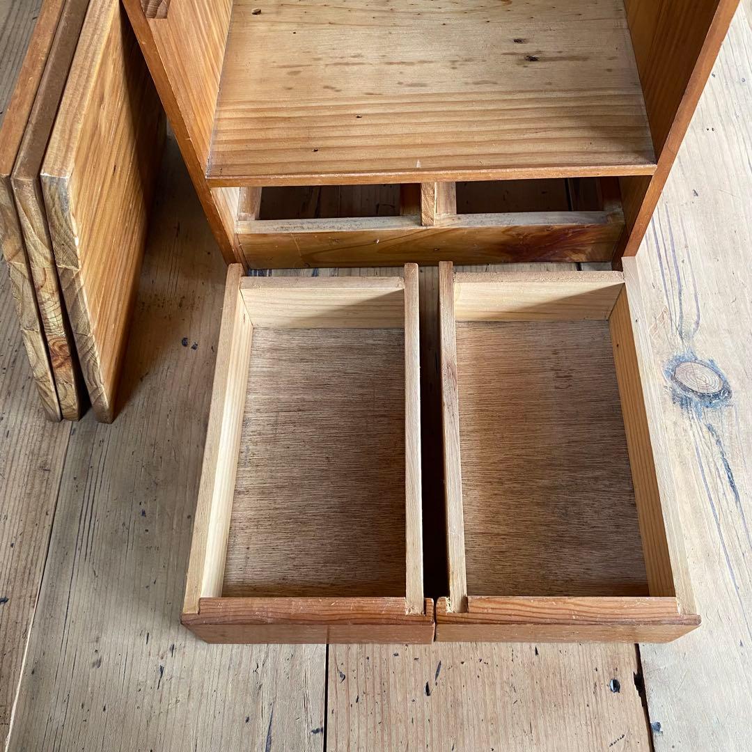 アンティーク 木製 オープンラック 飾り棚 引き出し 昭和レトロ z678