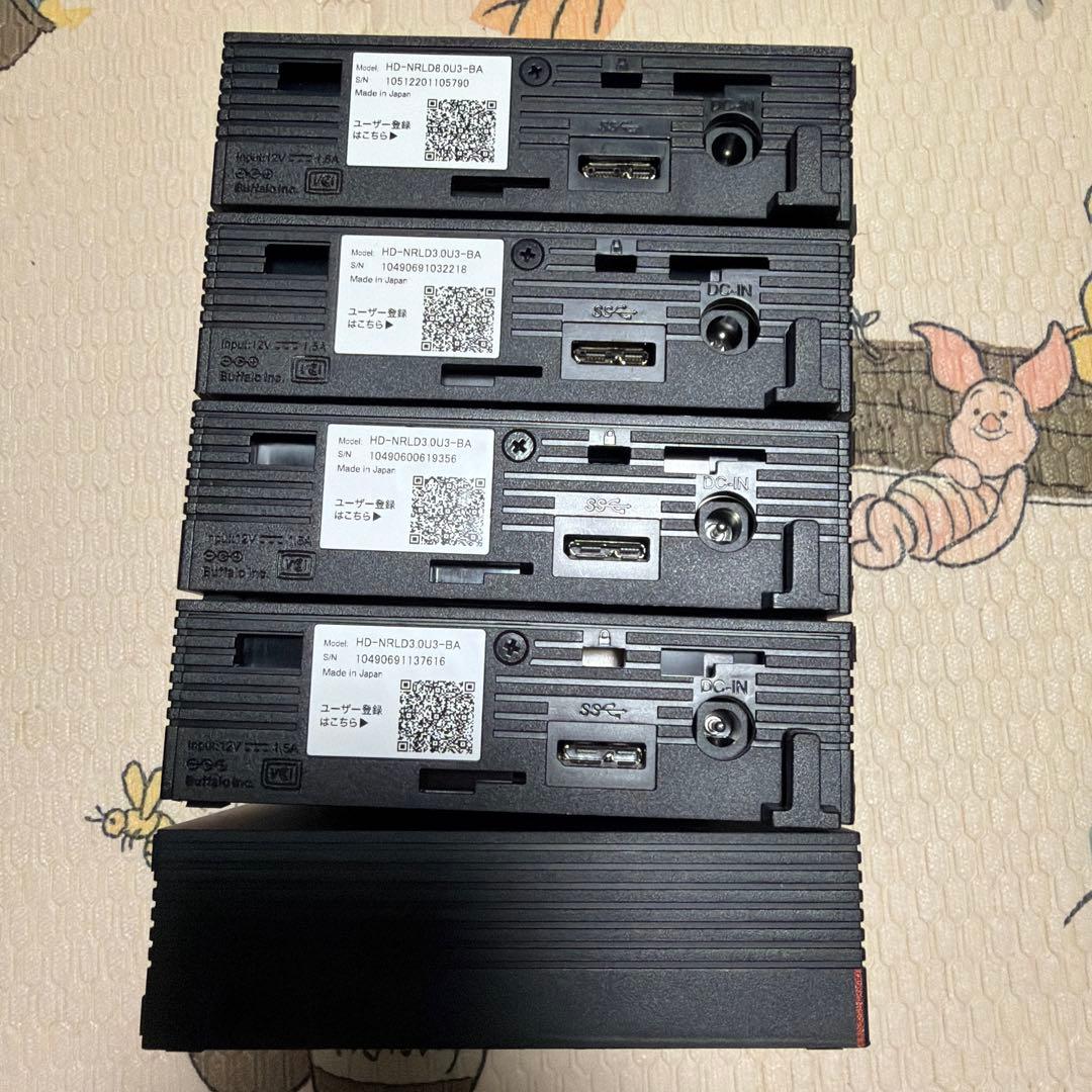 BUFFALO HD-HSL-1.0U3-BK 5台セット