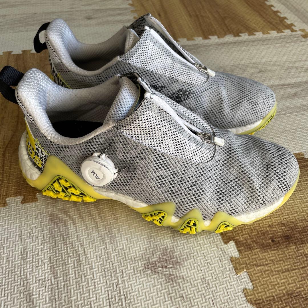 アディダス コードカオス22 BOA ゴルフシューズ ブラックイエロー25センチ