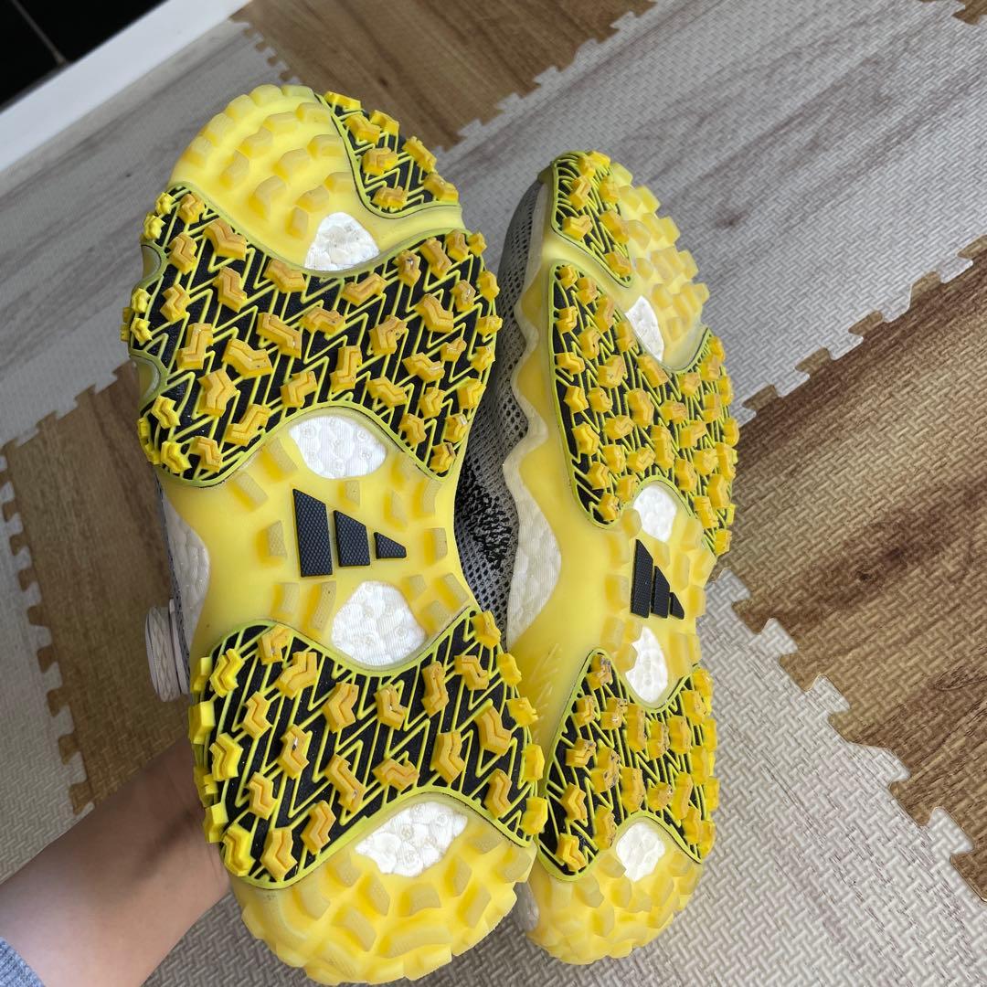 アディダス コードカオス22 BOA ゴルフシューズ ブラックイエロー25センチ