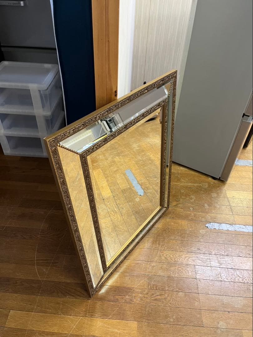 高級家具 大型ミラー 鏡 輸入 家具 ヴィンテージ加工 アンティーク ミラー