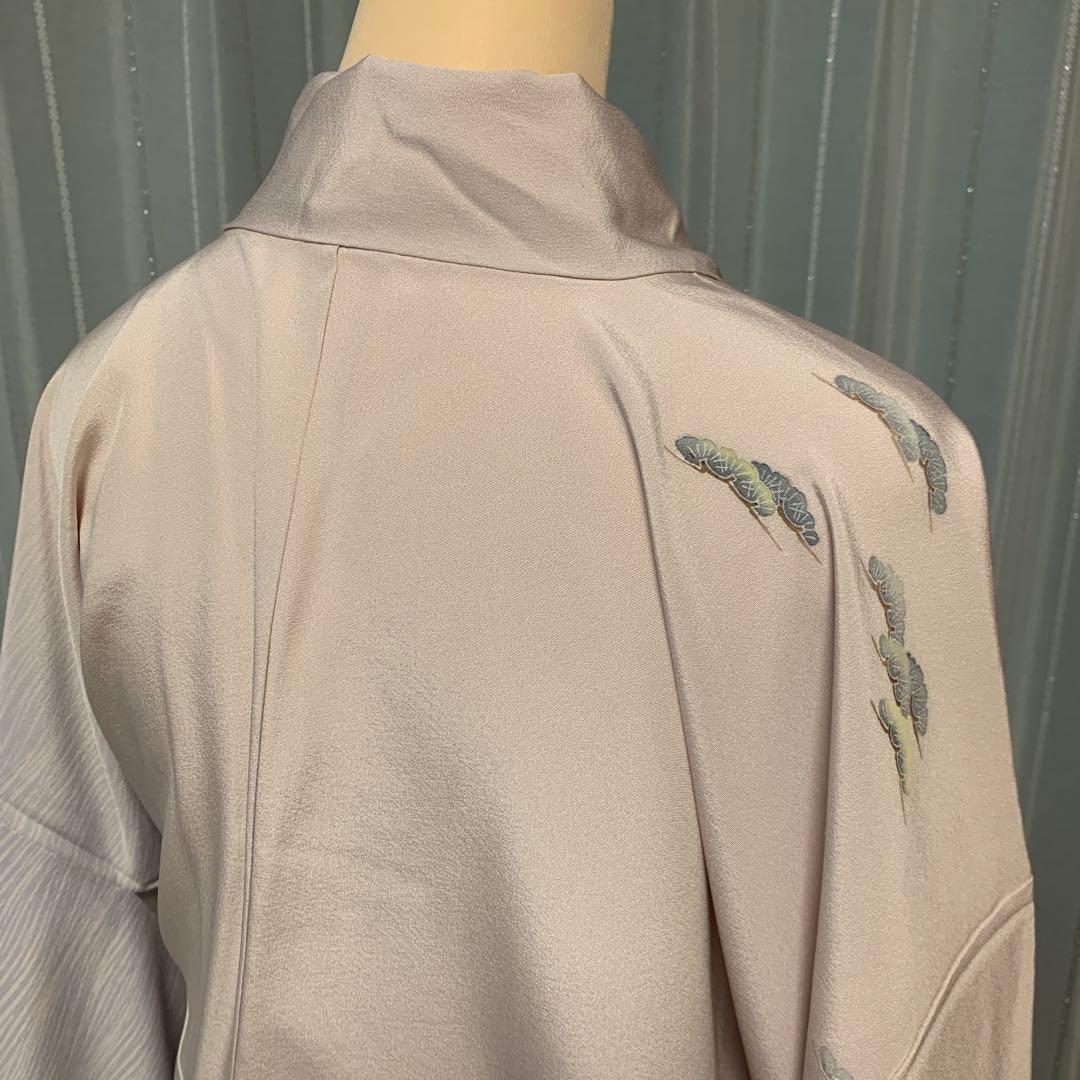 yamaguchi様極美品★加賀友禅訪問着袷★落款あり★舞鶴★グレーラベンダー