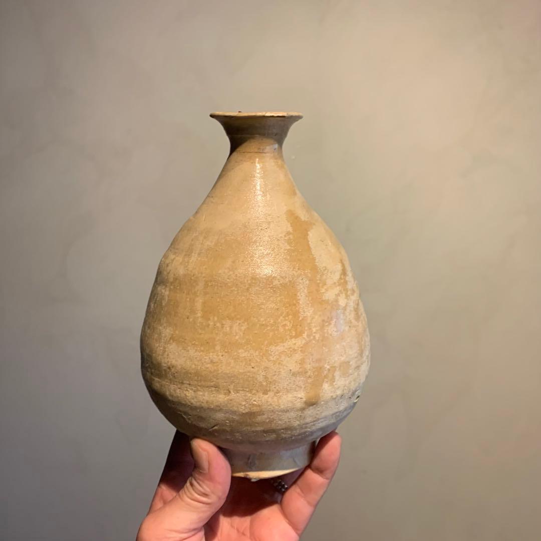 李朝 堅手 瓶 朝鮮美術 古美術 古道具 アンティーク 飾り壺