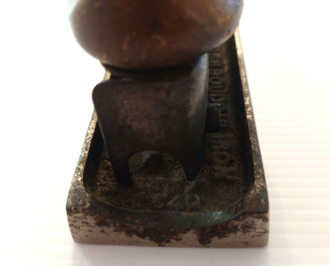 アンティーク木製 金属製 アイロン イギリス 英国