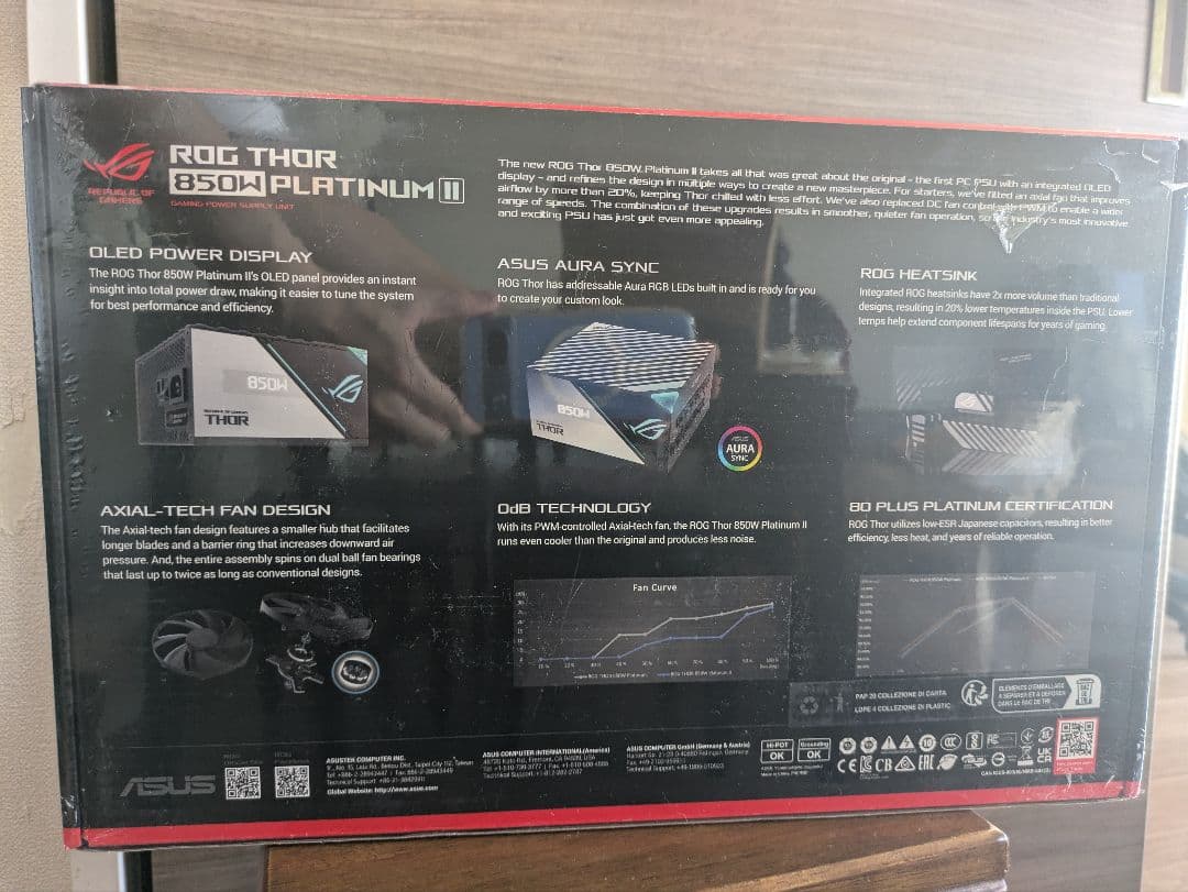 電源ユニット ASUS ROG THOR 850W PLATINUM II
