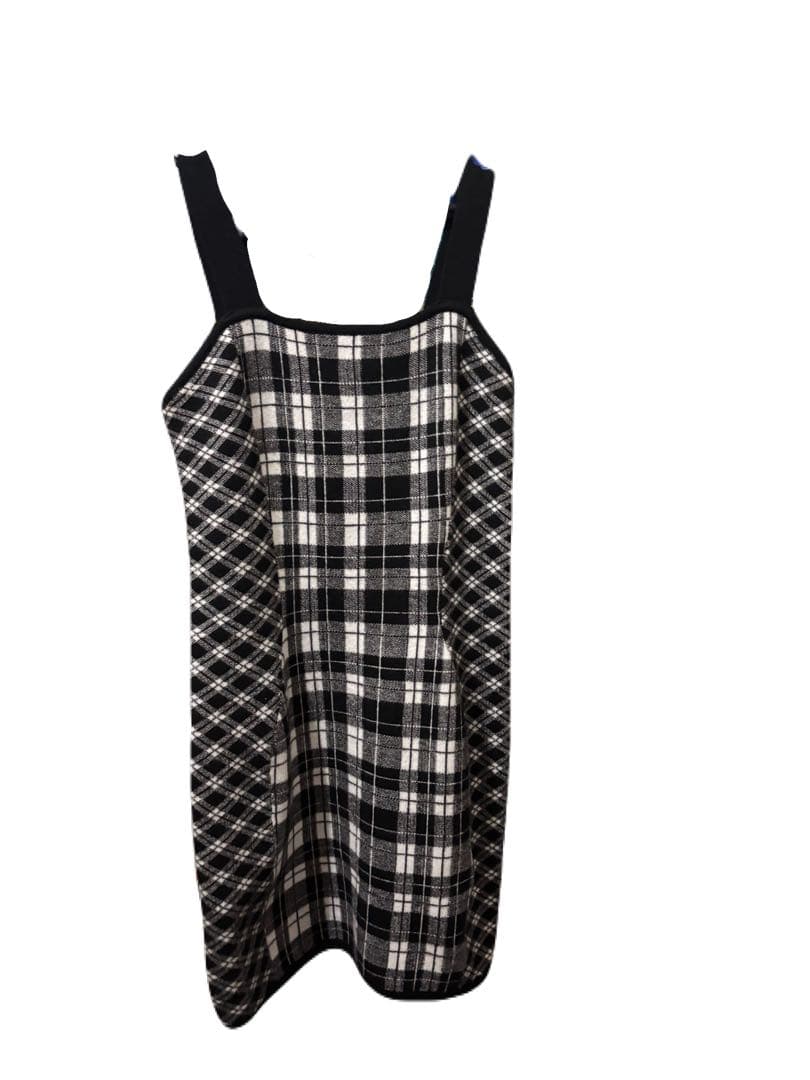 フェザーチェックアンサンブルワンピース　タイト　LIP SERVICE