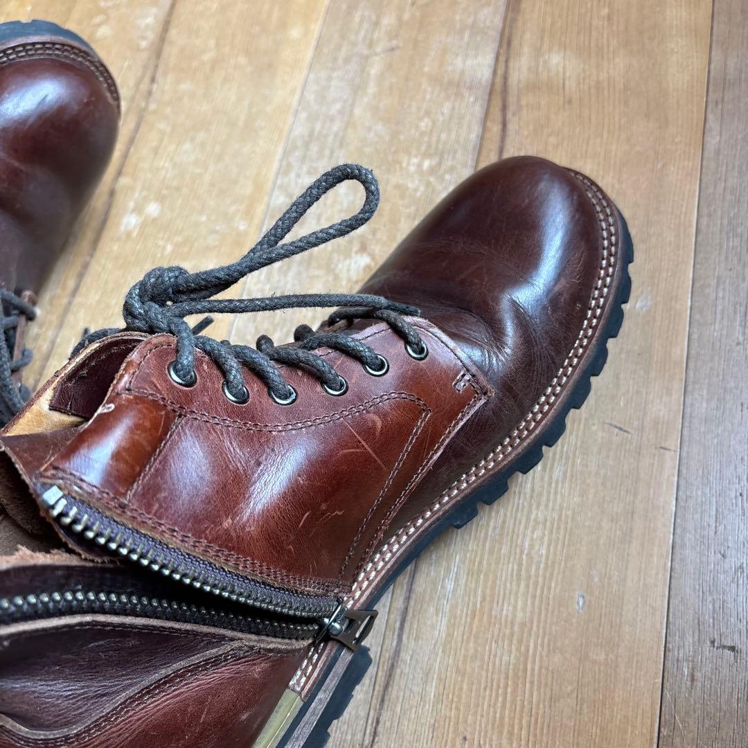 【極美品】スローウェアライオン×ジャックローズ　ワークブーツ　サイドジップ