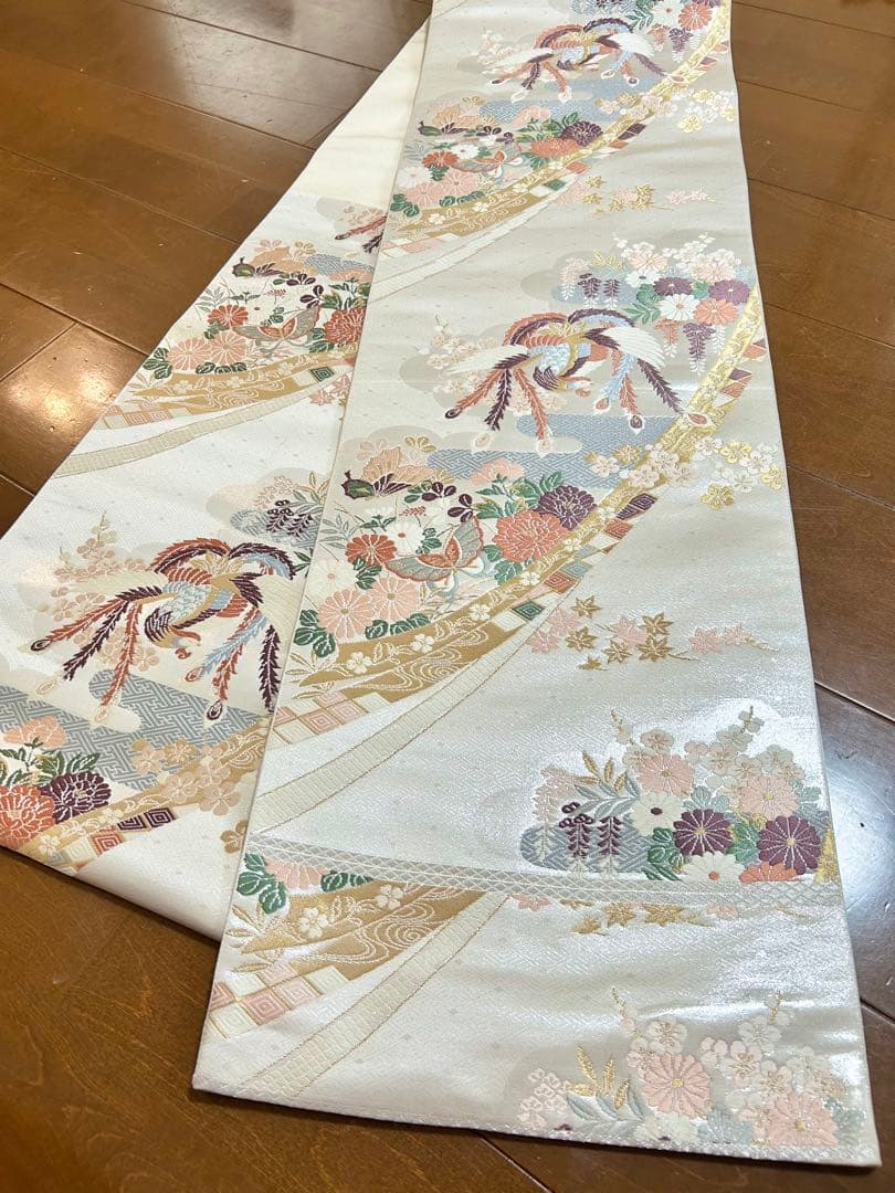 yan　裄丈長め　鈴乃屋誂製　ガード加工済み　正絹訪問着　フルセット4点