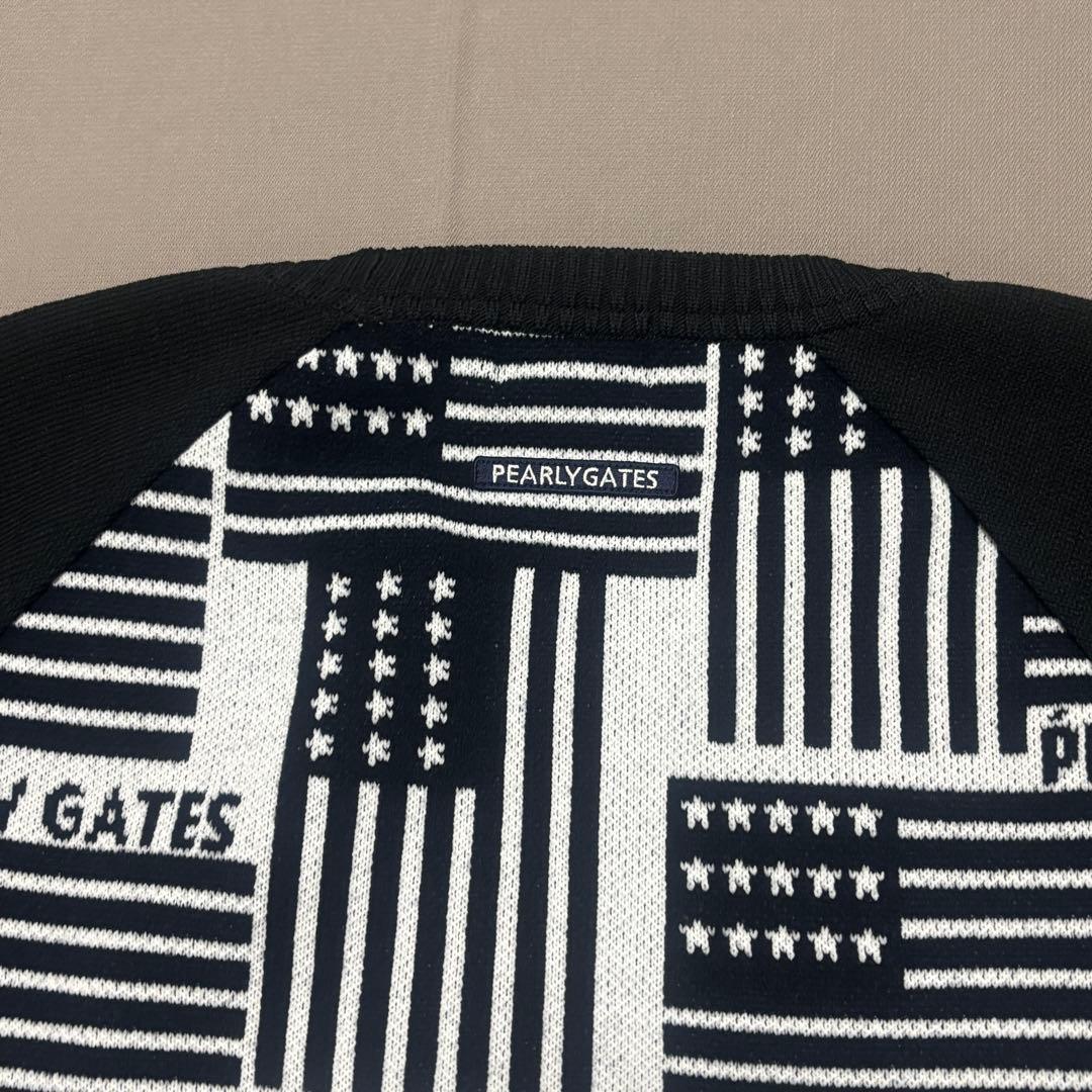 パーリーゲイツPEARLY GATES 星条旗柄総柄ニットセーター 6