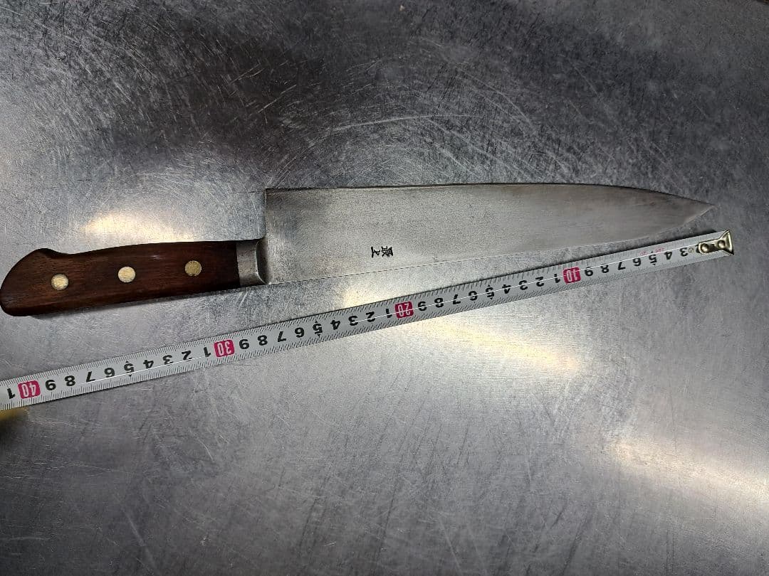 正元　牛刀 約27cm 鋼製 木製ハンドル