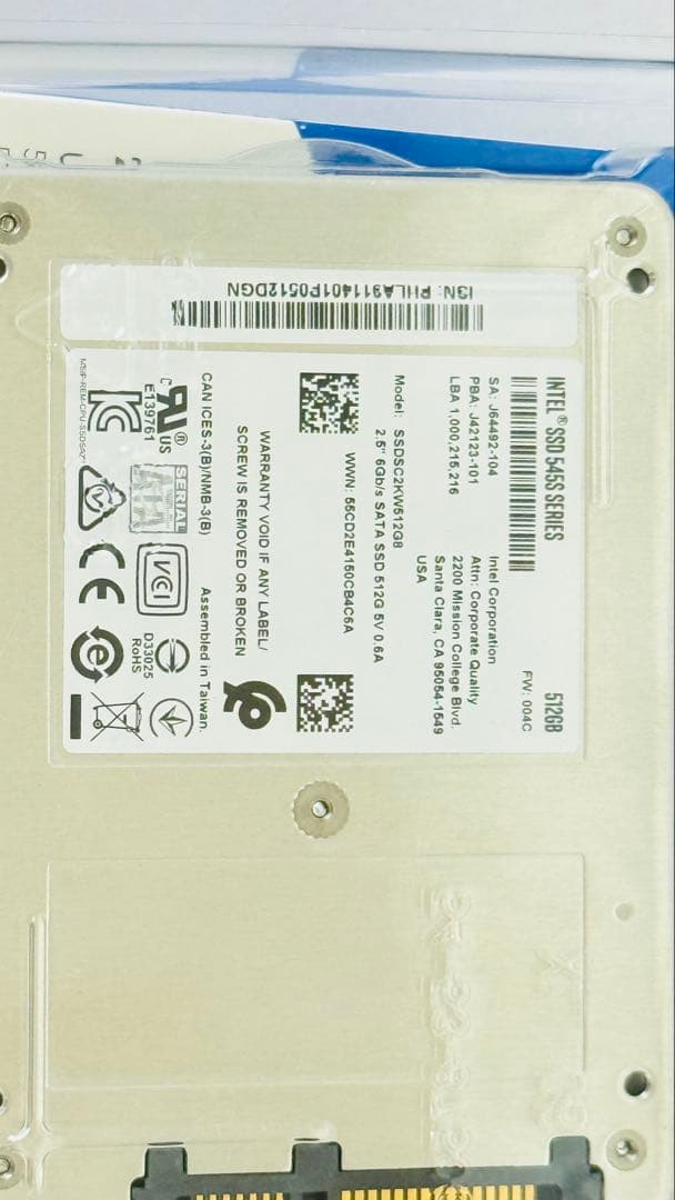 値下げ不可　WD BLUE 512GB SATA SSD　(動作未確認)