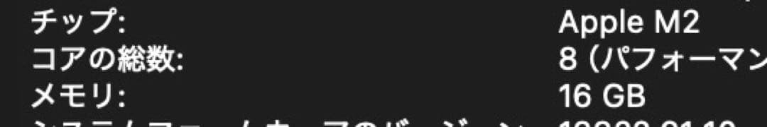 Apple M2 MacBook Air 13inch メモリ16GB