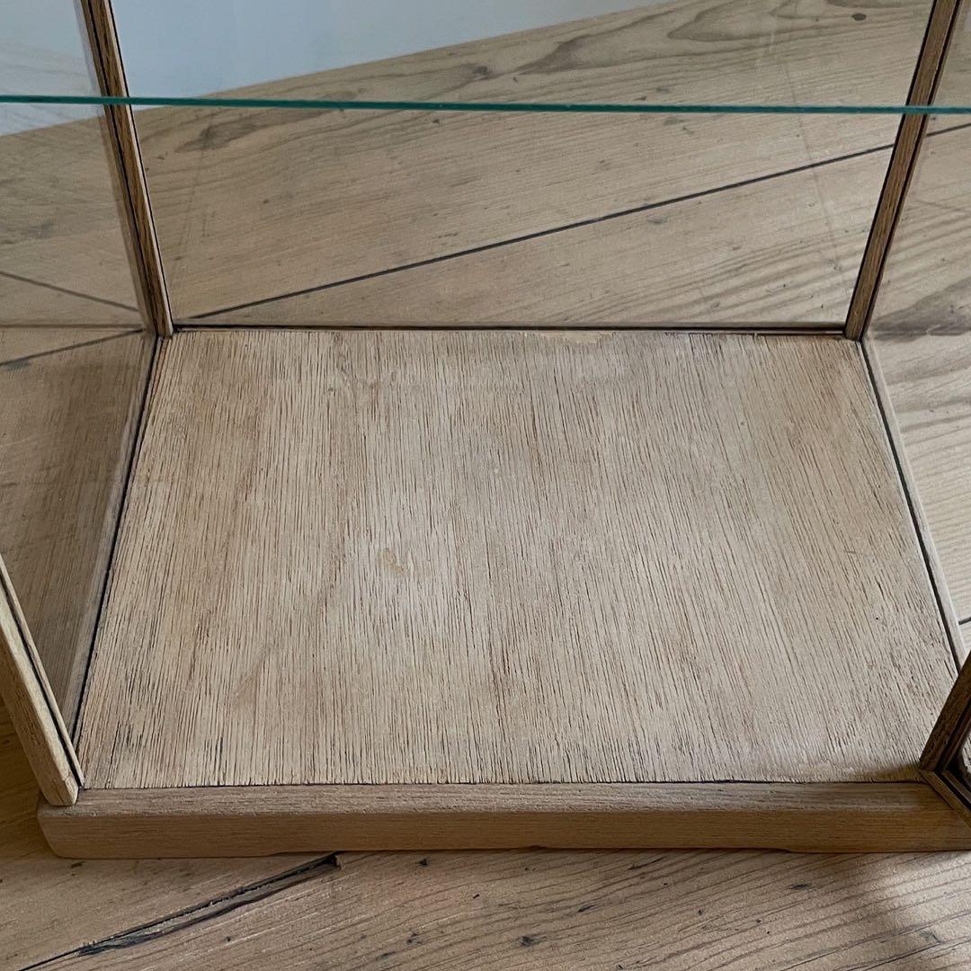 古い木枠ガラスケース　レトロ　飾り棚　古道具　アンティーク　店舗什器