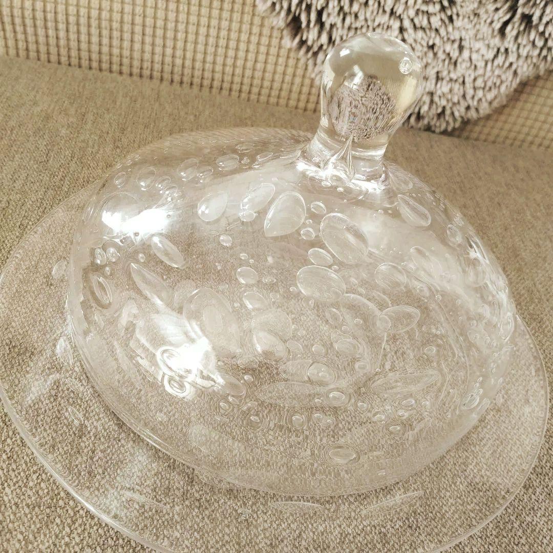 glass cafe gla_gla 高臣大介 ガラスドーム 透明菓子入れ