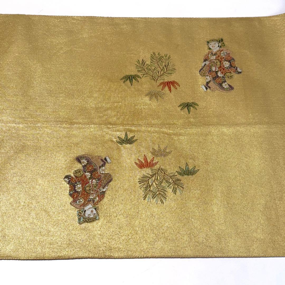 長嶋成織物 金泥箔 本金箔 袋帯 so310