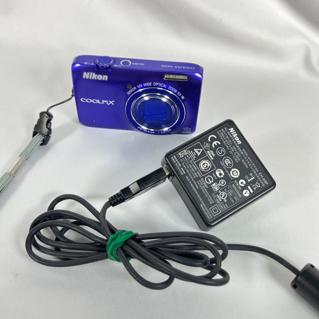 【動作確認済】Nikon COOLPIX S6300 ブルー デジカメ