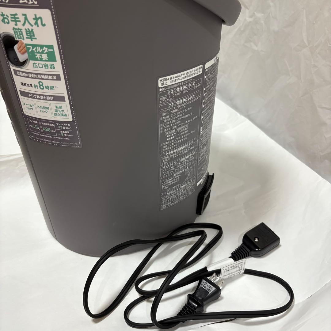 象印　ZOJIRUSHI スチーム式加湿器　EE-DD50 グレー