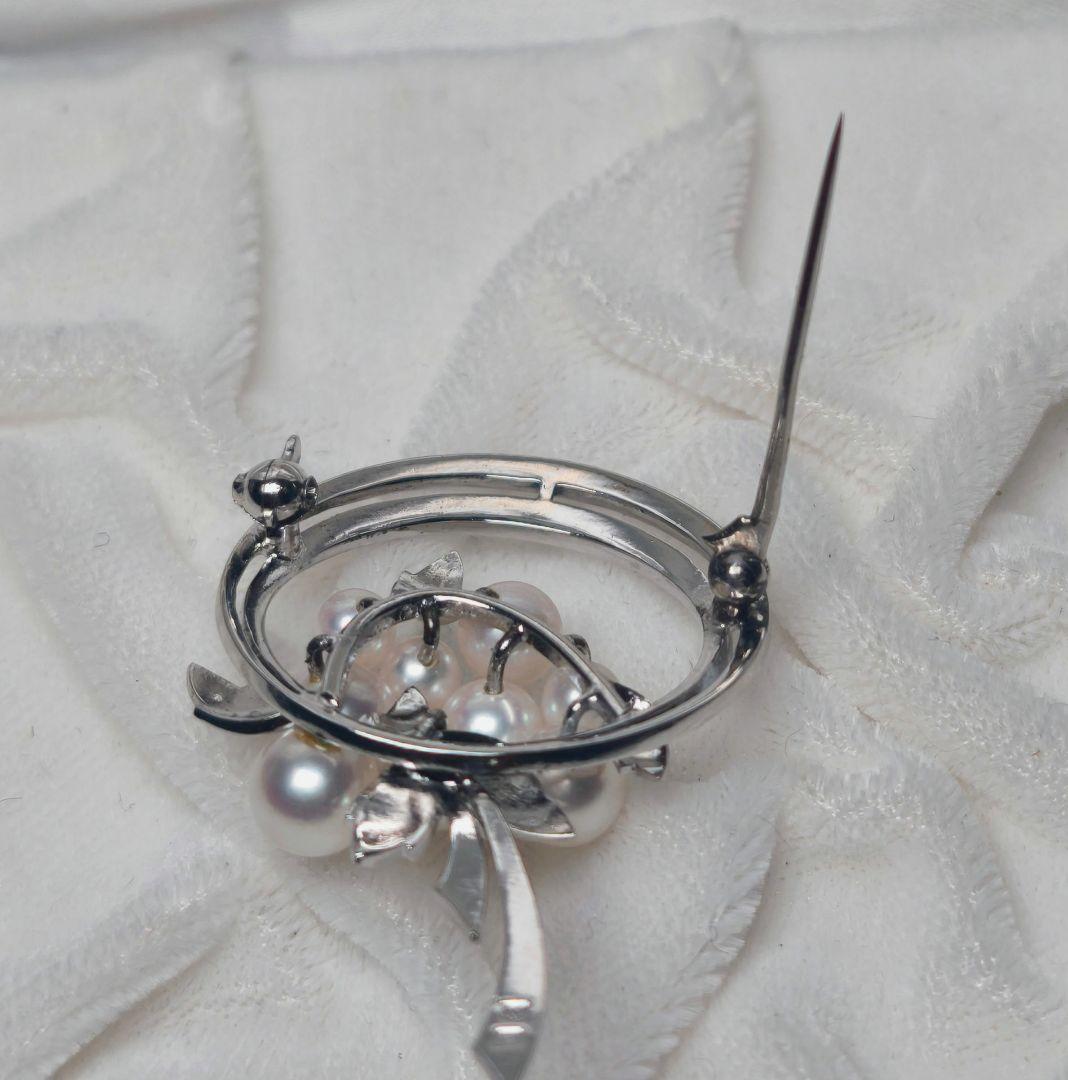 【極美品 最高級】ミキモト ブローチ パール フォーマル 9珠 皇室御用達 花束