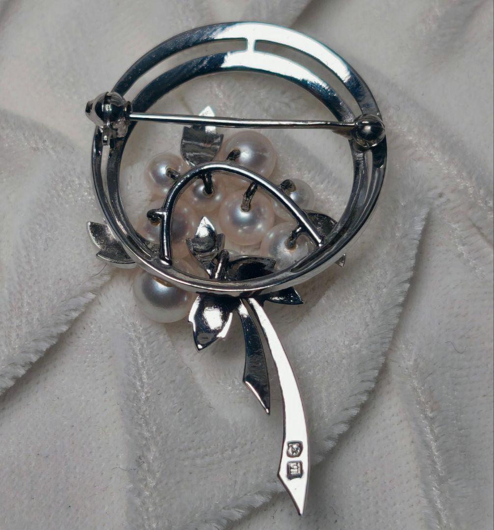 【極美品 最高級】ミキモト ブローチ パール フォーマル 9珠 皇室御用達 花束