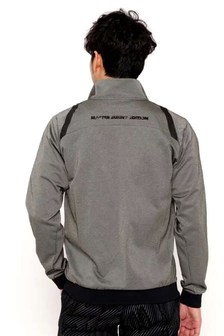 マスターバニー　ピンドッド柄ジャガード フルジップカットソージャケット　パーカー