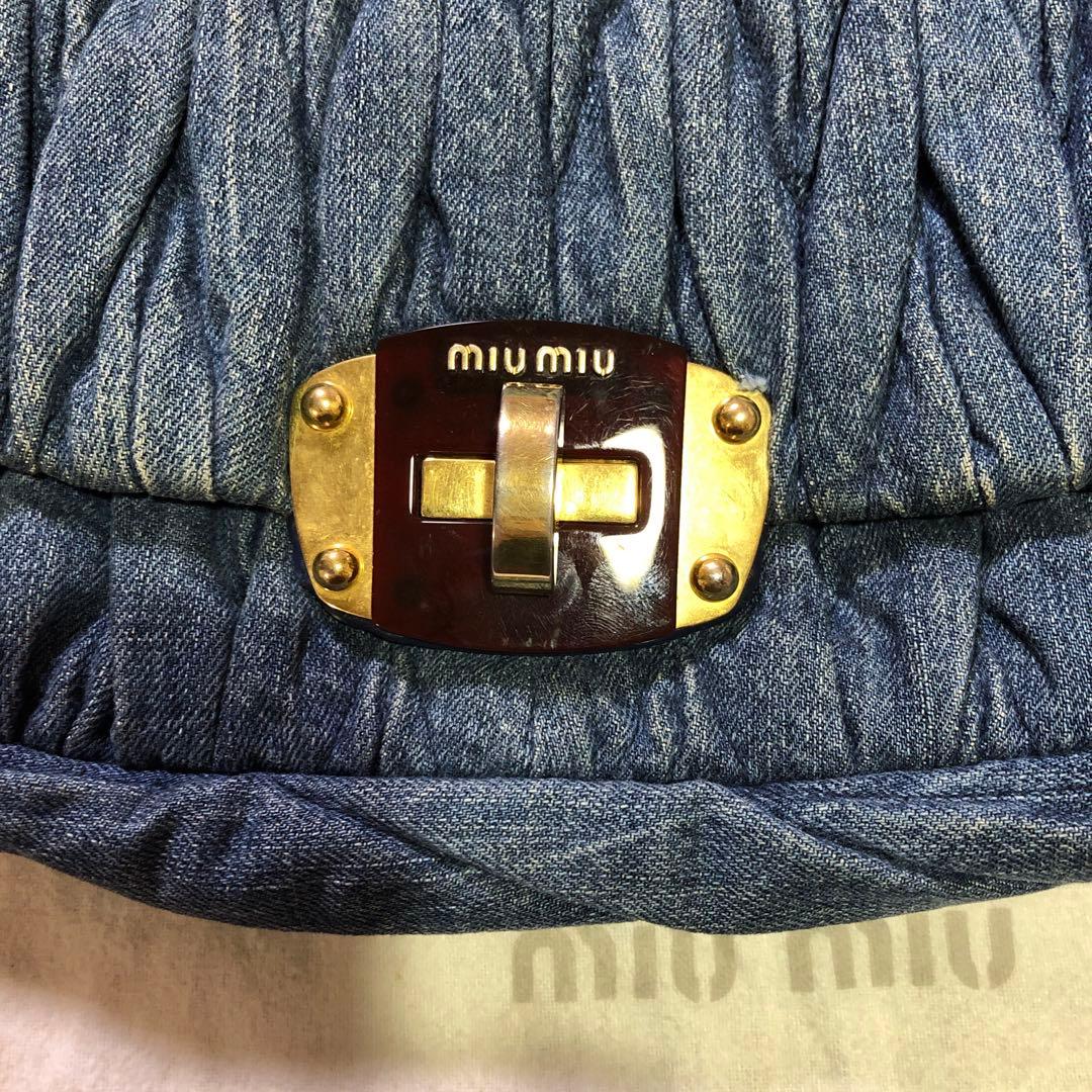 MIU MIU デニムショルダーバッグ 中型