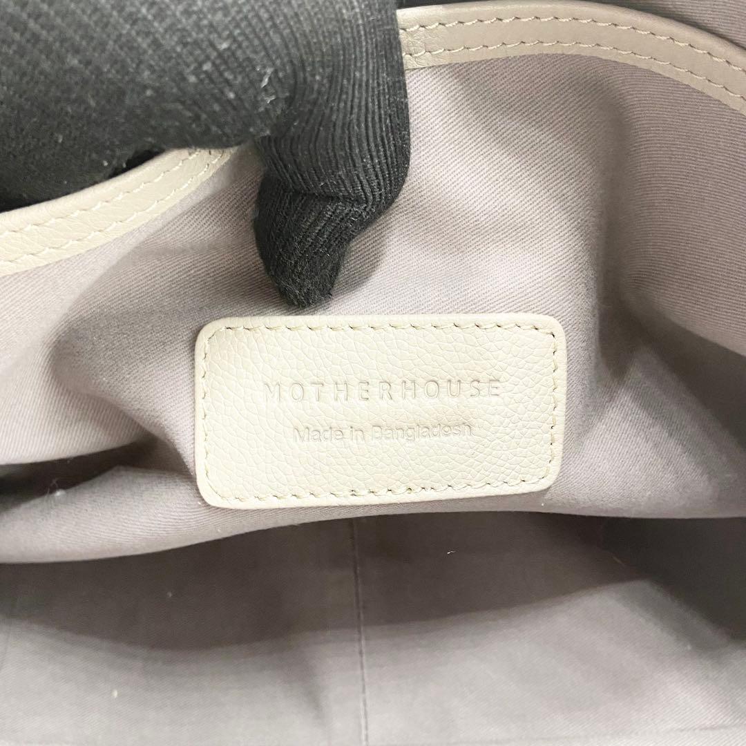 マザーハウス　ブラインドサッカー　2ウェイ　ショルダーバッグ　グレージュ