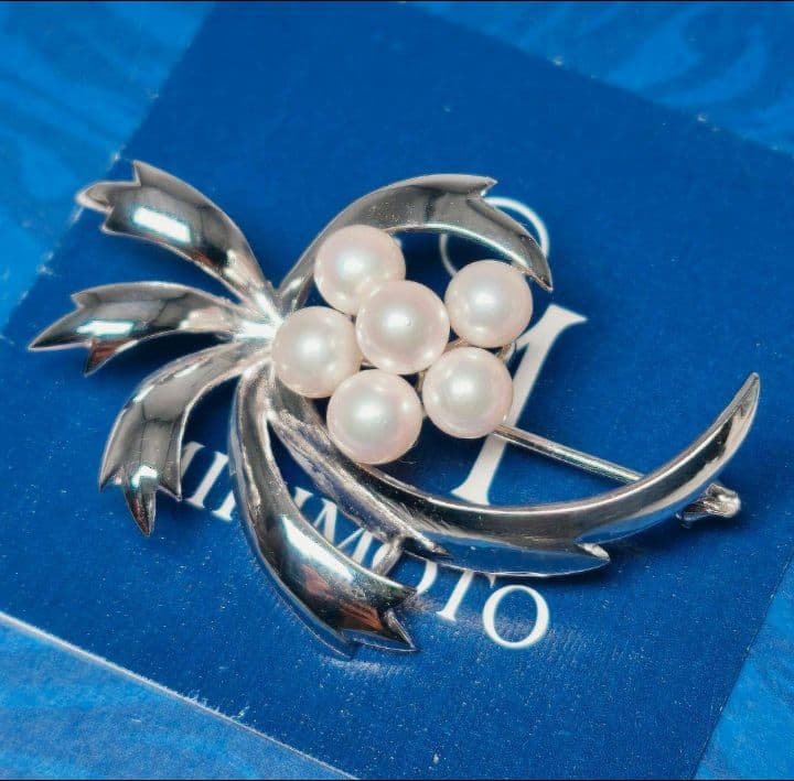 【美品 最高級!!】ミキモト ブローチ パール フォーマル 6珠 皇室御用達