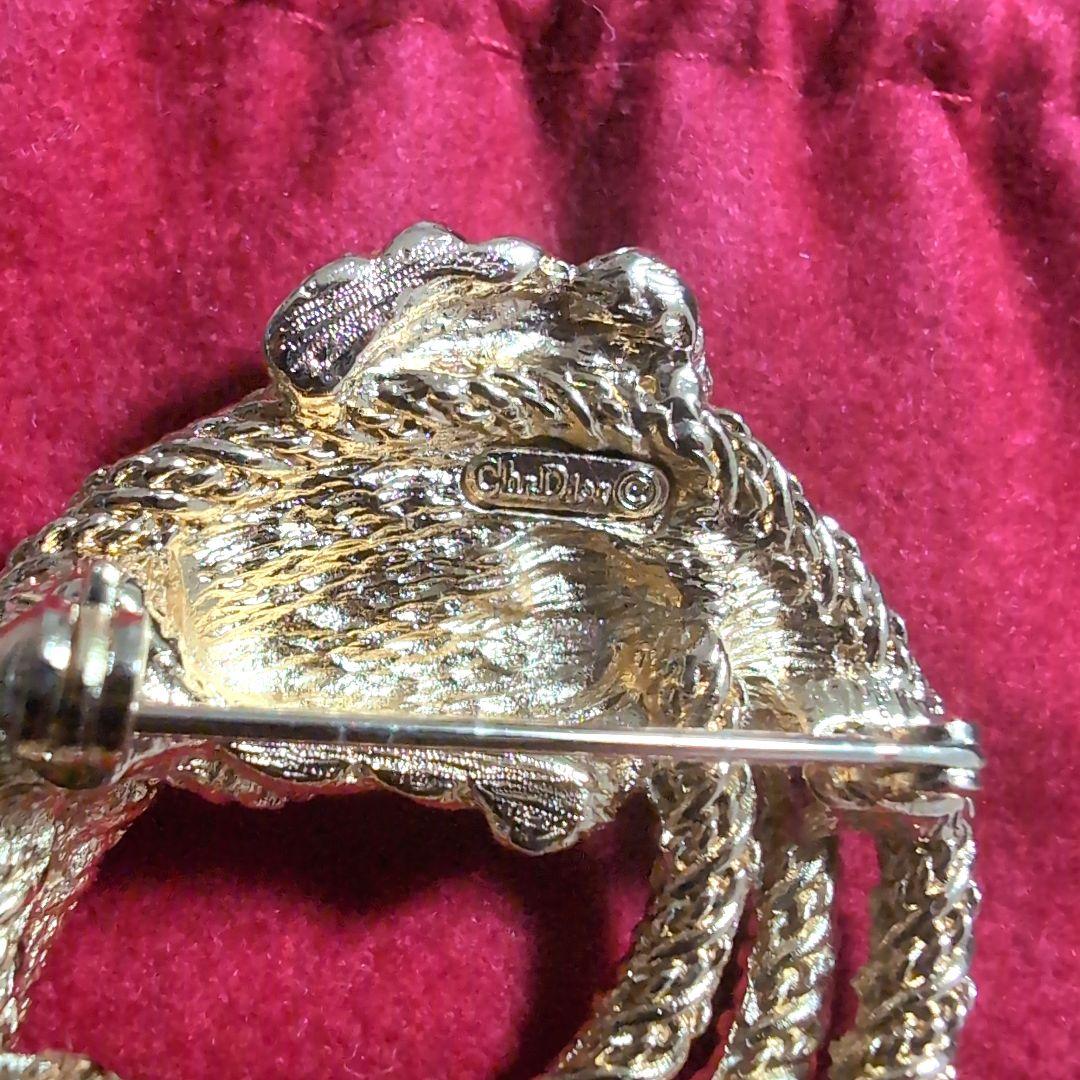 【極美品】 Dior ゴールド ブローチ