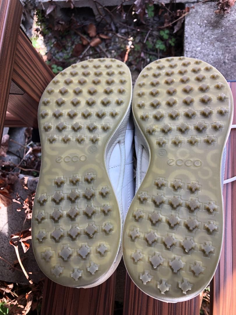 378番美品ECCO ゴルフシューズ 37 23.5cmスパイクレス