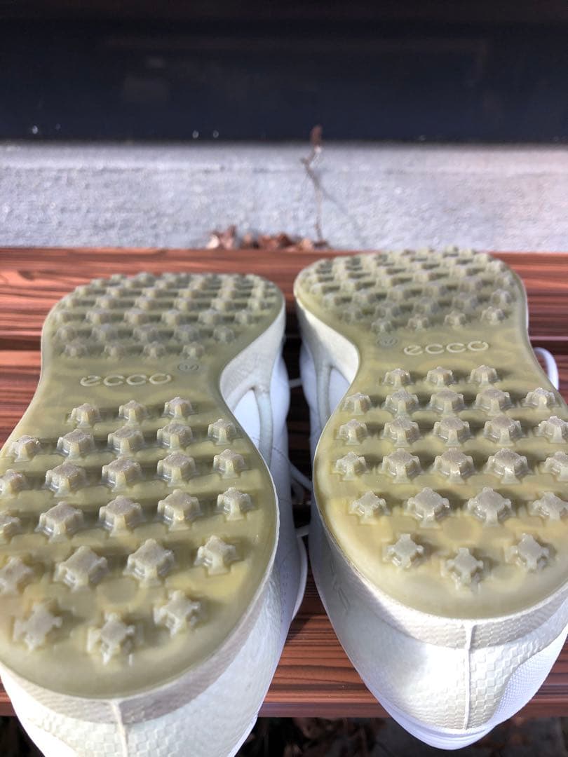 378番美品ECCO ゴルフシューズ 37 23.5cmスパイクレス